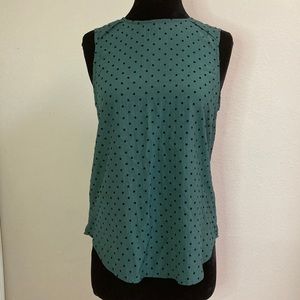 Fun2Fun Emerald Green Polka Dot Sleeveless Blouse